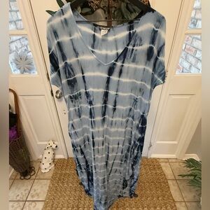 Venus Boho Tie Dye Soft Jersey Knit Long Maxi Dress SS L